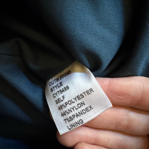 Tadashi Collection Blue Satin Pleated Wrap Blouse Size 2 - Picture 6 of 7